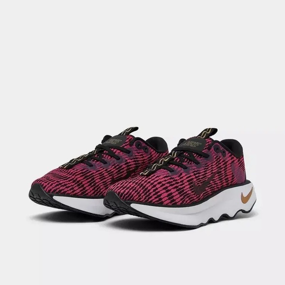 Women's NIKE MOTIVA Running Shoes - Black/Fireberry-Metallic Gold - Picture 7 of 12